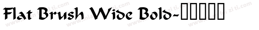 Flat Brush Wide Bold字体转换